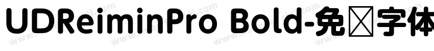 UDReiminPro Bold字体转换
